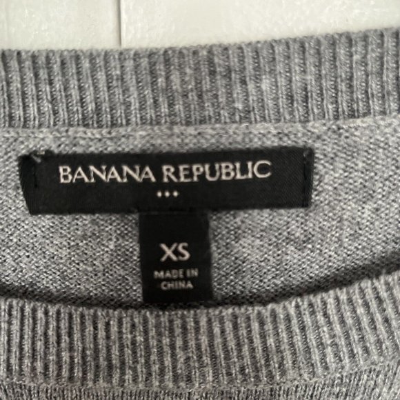Banana Republic Pullover Sweater Dog Print Gray XS - Picture 3 of 4